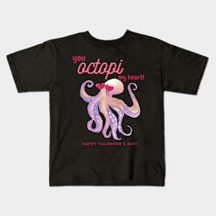 Octopus Valentine Kids T-Shirt